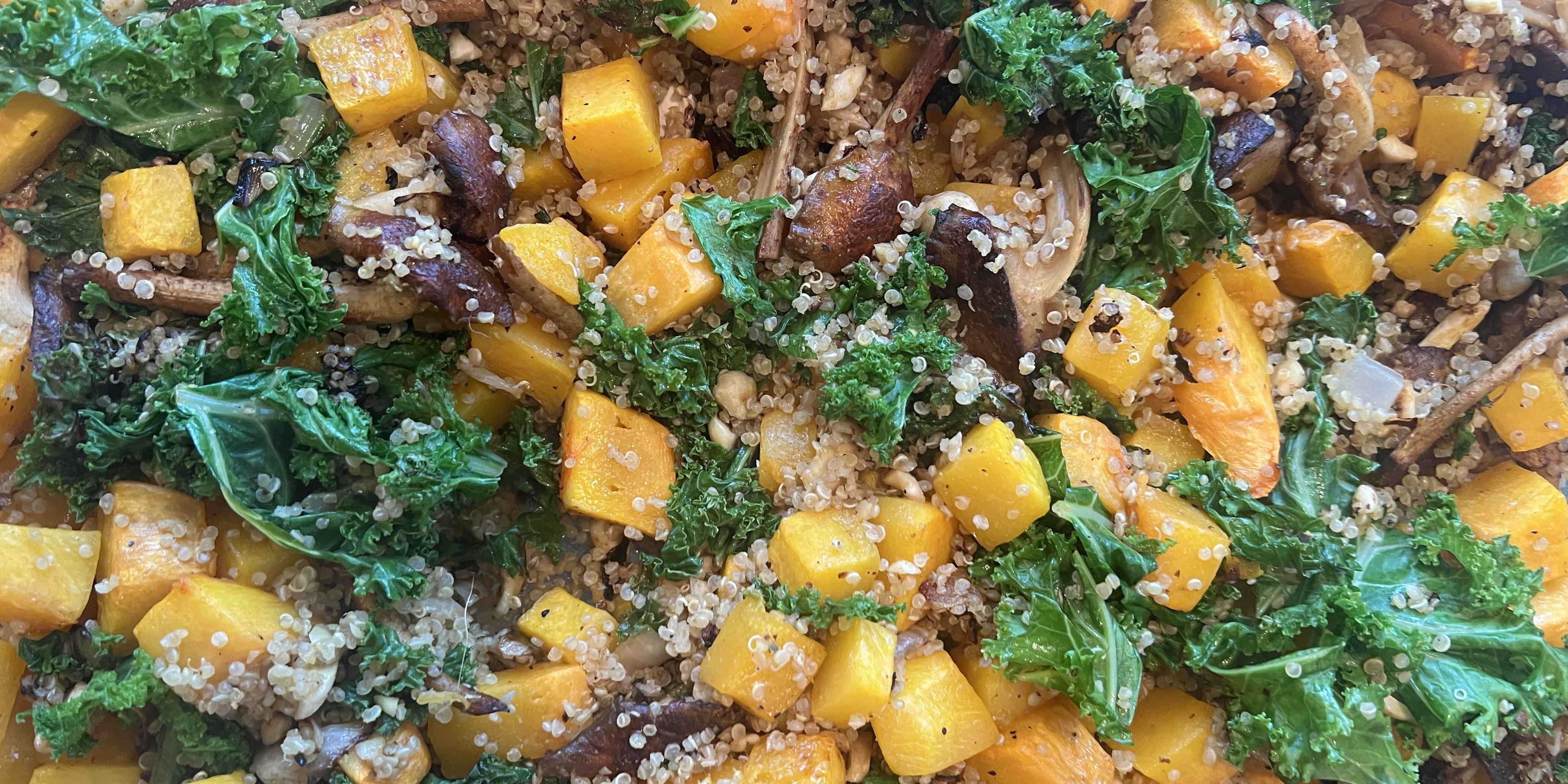 Butternut Squash, Kale, and Quinoa Bake