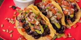 Roasted Vegetable and Black Bean Tacos