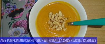 Creamy Pumpkin and Carrot Soup with Vanilla Spice 