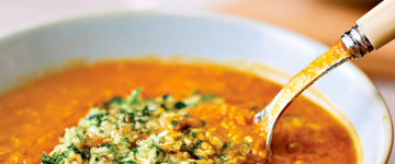 Chutney and Coconut Red Lentil Soup [Vegan]
