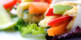 Gluten Free Hummus and Veggie Wrap