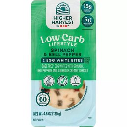 Higher Harvest by H‑E‑B Low-Carb Egg White Bites – Spinach & Bell Pepper