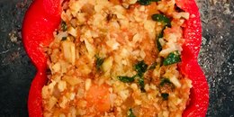 Cauliflower Rice Stuffed Peppers