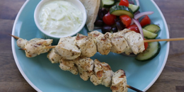 Chicken Souvlaki with Tzatziki Sauce