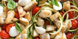 Chicken and Zucchini Noodle Caprese