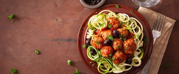 Zoodles and Turkey Meatballs