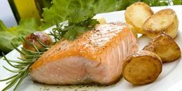 Garlic Baked Salmon with Brussels Sprouts