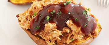 BBQ Chicken Stuffed Sweet Potatoes
