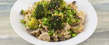 Balsamic Basil Chicken Cauliflower Rice Bowl