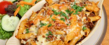 Baked Penne with Turkey Meatballs & Spinach