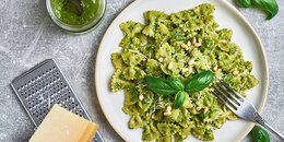 Basil-Spinach Pesto with Gluten-Free Pasta