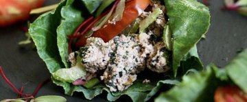 Vegan Tuna Salad in Collard Green Wraps
