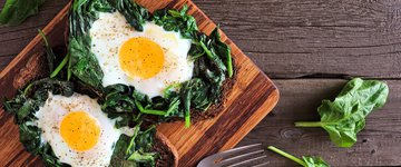 Wilted Spinach and Eggs