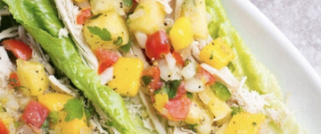 Pineapple Mango Salsa Chicken Lettuce Wraps