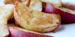 Apple Slices Sprinkled with Cinnamon