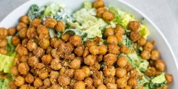 Caesar Salad with Roasted Chickpeas
