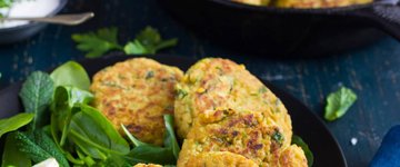 Air-Fryer Chickpea Cilantro Fritters