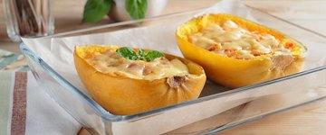 Baked Creamy Spaghetti Squash with Turkey