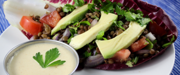Lentil Salad with Lemon Tahini Dressing