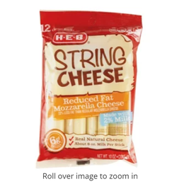 H-E-B Reduced Fat Mozarella String Cheese