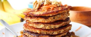 Flourless Carrot Banana Pancakes