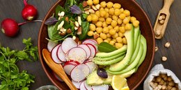 Chickpea Broccoli Salad with Tahini Garlic Sauce
