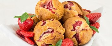 Canada Day Strawberry Muffins