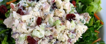 Healthy Chicken Salad with Apples & Cranberries