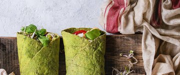Tofu Scramble Wrap with Greens and Zingy Avocado