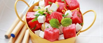 Watermelon Salad with Feta and Mint 