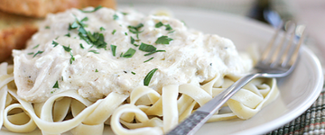 Freezer to Slow Cooker Chicken Alfredo