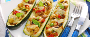 Mexican Chicken Zucchini Boats