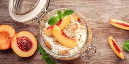 Peaches and Kefir Overnight Oats