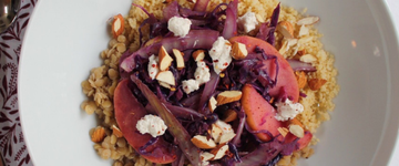 Lentils with Braised Red Cabbage, Fennel & Quinoa