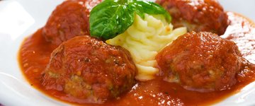 Keto Turkey Meatballs with Mashed Cauliflower