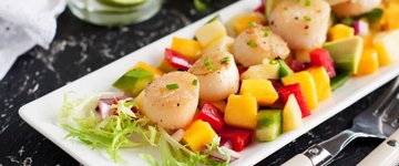 Caribbean Scallop Salad with Pineapple and Avocado
