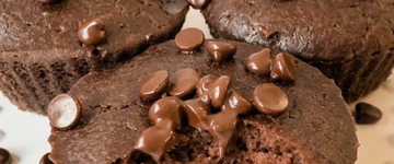 Double Chocolate Protein Muffins