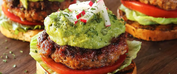 Paleo Beef & Chorizo Sliders on Sweet Potato “Buns