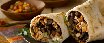 Chicken and Black Bean Burritos