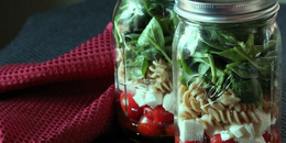 Mozzarella, Tomato, Pasta & Spinach Salad