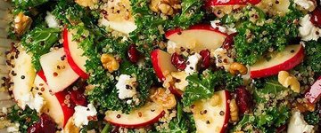Autumn Kale Apple and Quinoa Salad