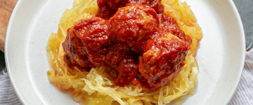LFM Slow Cooker Spaghetti Squash & Meatballs