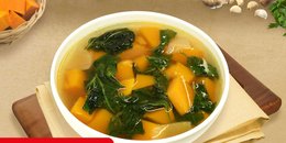 Squash soup with Saluyot