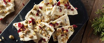 Cranberry Pistachio White Chocolate Bark