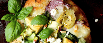 Artichoke and Spinach Flatbread Pizza