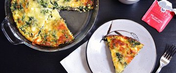 Spinach Mushroom & Feta Crustless Quiche