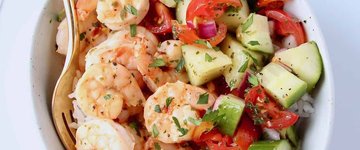 Shrimp and Brown Rice Grain Bowl