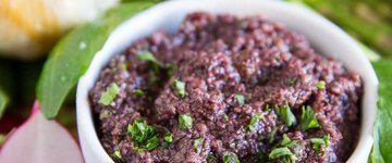 Olive Tapenade with Sliced Vegetables