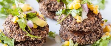 Black Bean Fritters with Sweet & Spicy Corn Salsa