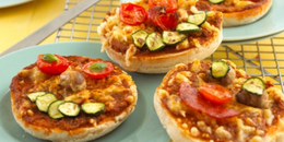 Vegetarian Mini Muffin Pizzas